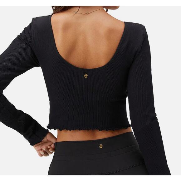 Spiritual Gangster Women's Sweetheart Ribbed Cropped Athletic Top XS Small NWOT - Picture 2 of 8